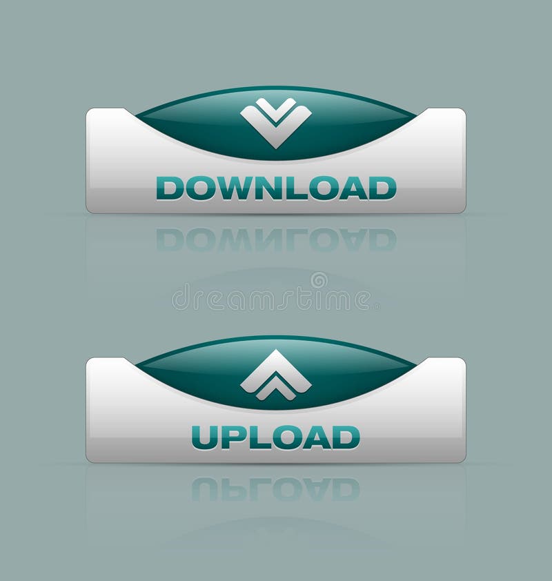 Download and upload buttons vector illustration Download and upload buttons vector illustration