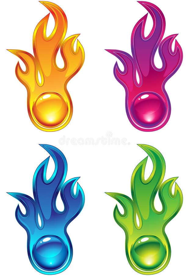 Glossy Flame Elements