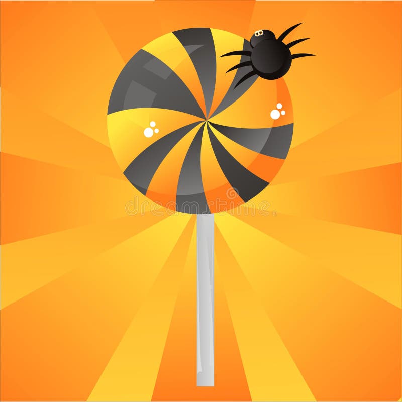 Glossy halloween lollipop background