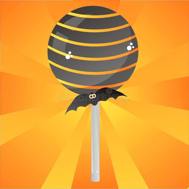 Glossy halloween lollipop background