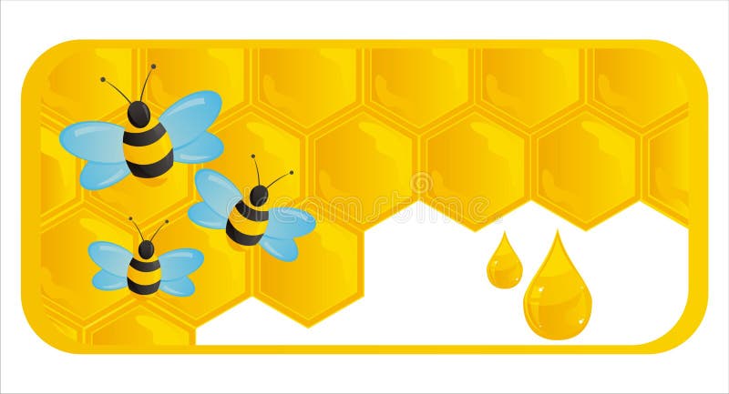 Glossy honeycombs banner