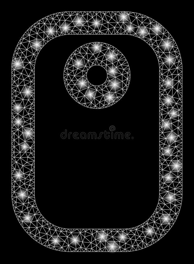 Glossy Mesh Carcass Tag with Flare Spots stock illustration Glossy Mesh Carcass Tag with Flare Spots stock illustration