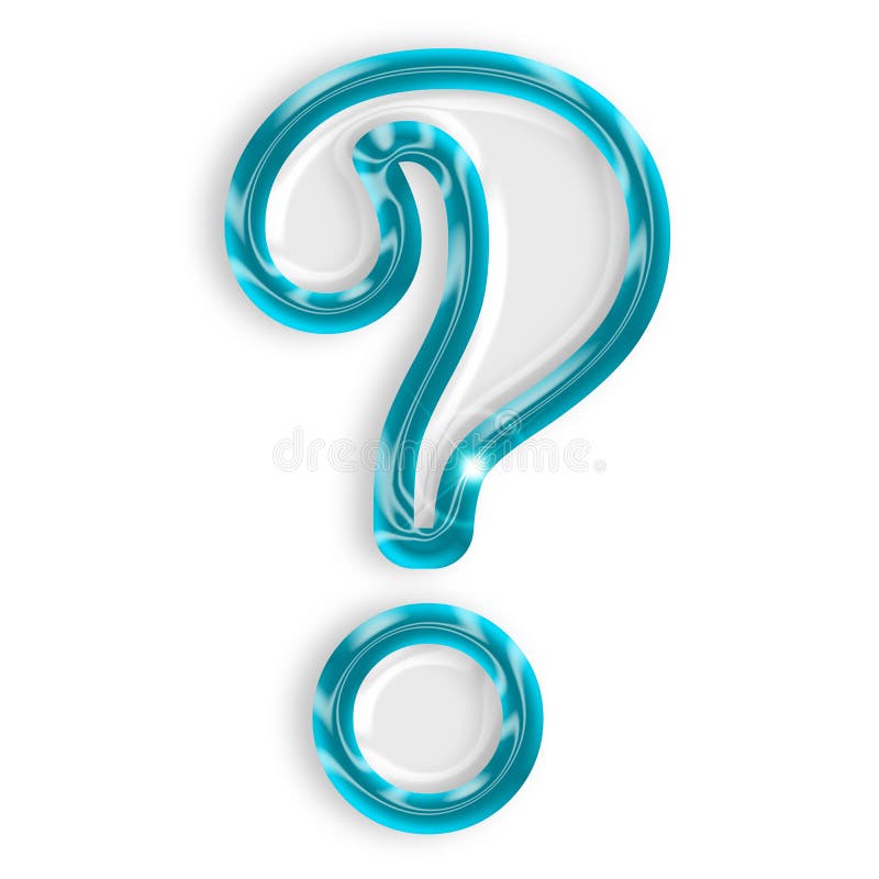 Glossy question mark vector illustration