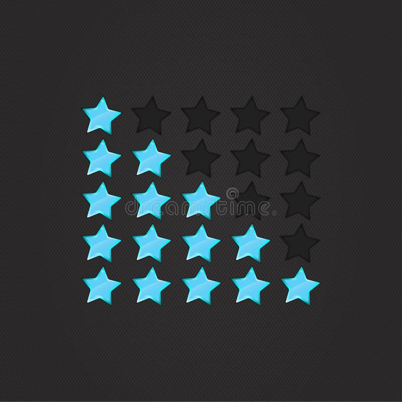 Blue Star Rating Vector Graphic Stock Vector Illustration of