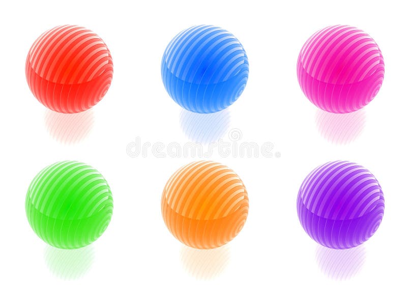 Glossy spheres collection stock illustration