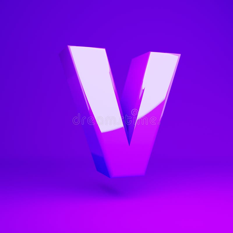 Glossy violett-Brief V Großvater violetter matter Hintergrund lizenzfreie abbildung Glossy violett-Brief V Großvater violetter matter Hintergrund lizenzfreie abbildung