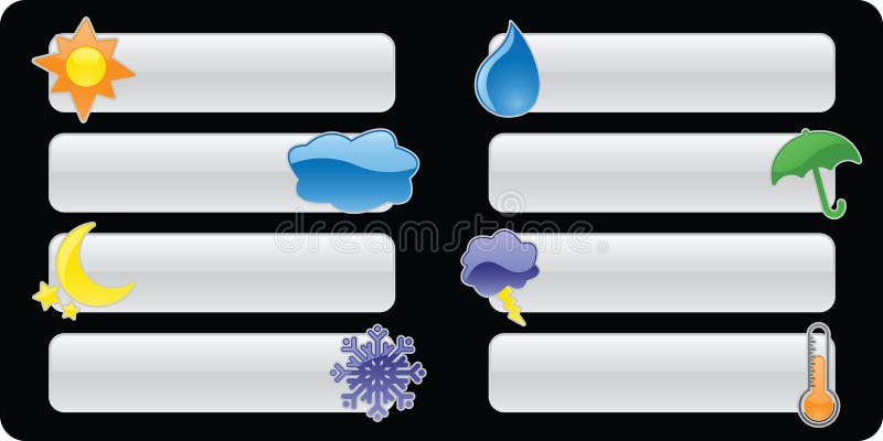 Glossy Weather Banners/Buttons