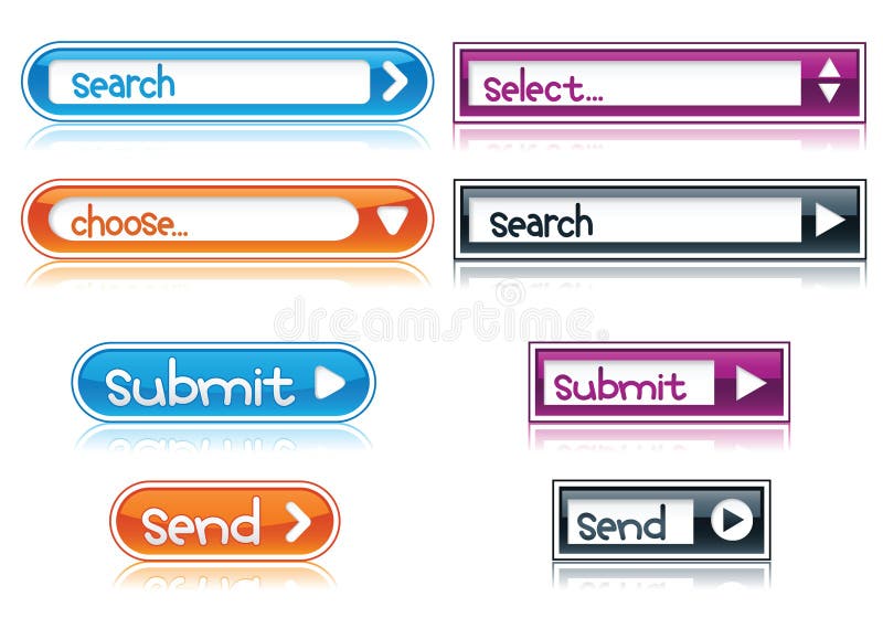 Glossy Web Bars and Buttons