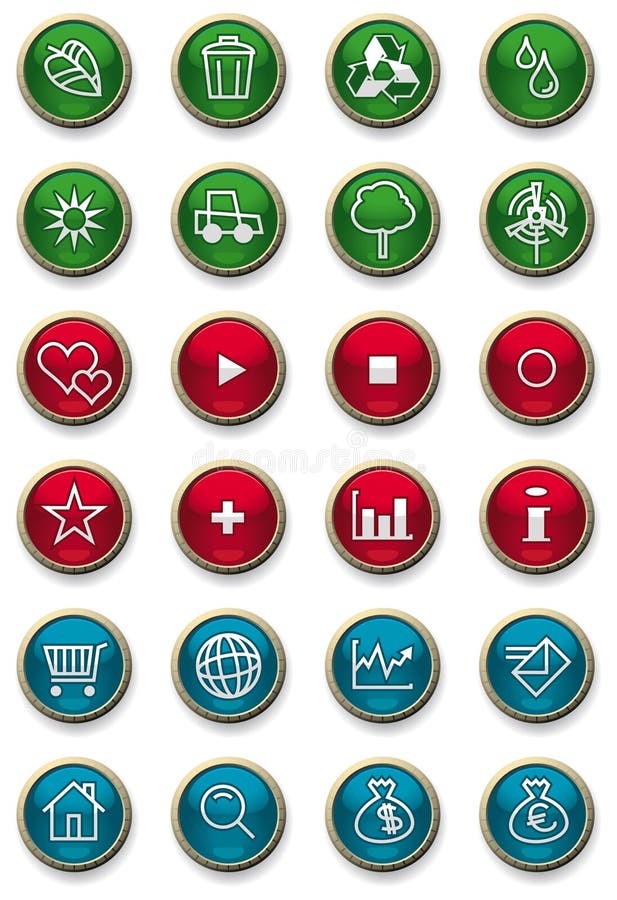 Glossy web icon set vector illustration Glossy web icon set vector illustration