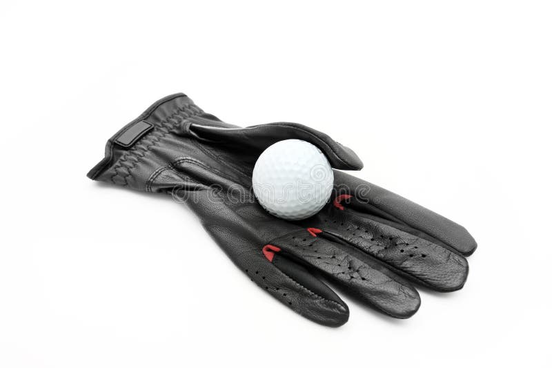 Glove and golf ball stock photo. Image of leather, golf 17433612