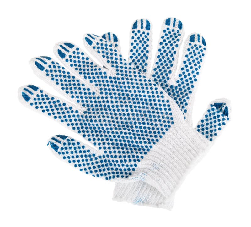 Working gloves, isolated on white background. Pair working gloves stock images, royalty-free photos and pictures