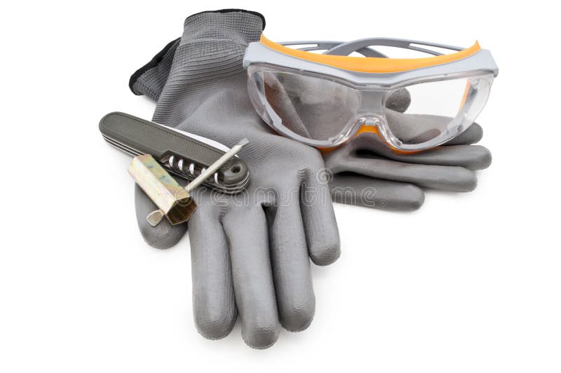 Gloves and tools stock photo. Image of scale, repair 39226748