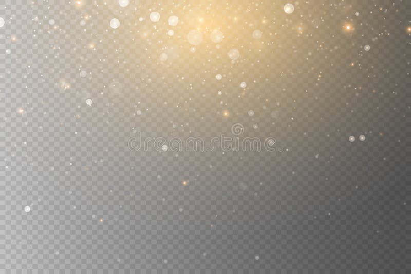 Glow Light Effect. the Star Burst into Sparkles. Golden Glitter Stock