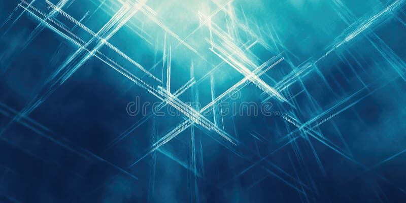 Glow Network Abstract: Interconnected Nodes and Lines with Warm, Golden Light on a Dark Background royalty free illustration