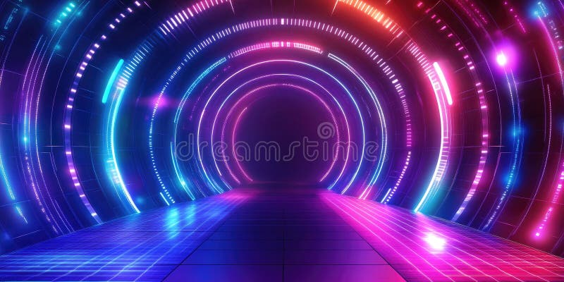 Glow Network Abstract: Interconnected Nodes and Lines with Warm, Golden Light on a Dark Background royalty free illustration