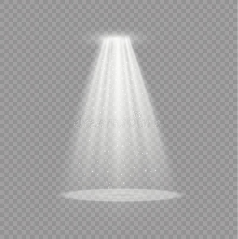 Glow White Spotlight Abstract Special Light Effect Stock Vector