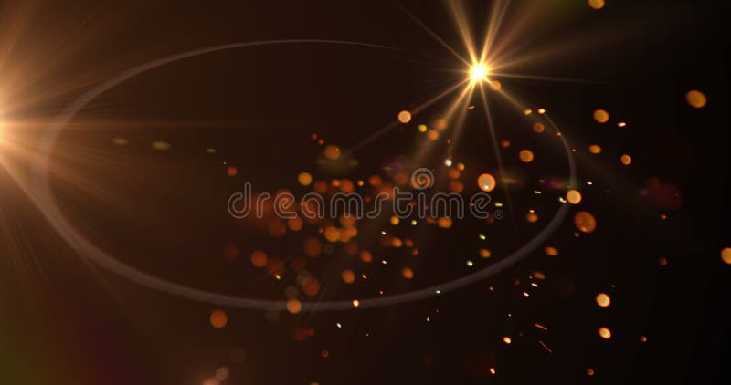 Glowing abstract lights and particles creating dynamic, mesmerizing visual effect vector illustration