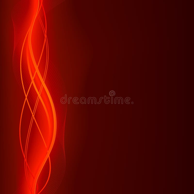 Glowing abstract wave background in flaming red vector illustration Glowing abstract wave background in flaming red vector illustration