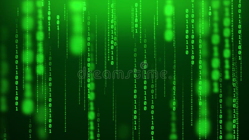 Glowing binary rain computer inside matrix numeric blur background royalty free stock images