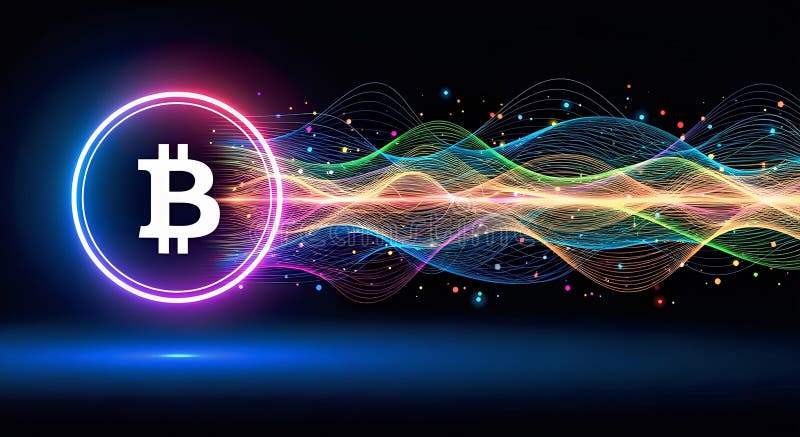 Glowing Bitcoin Logo