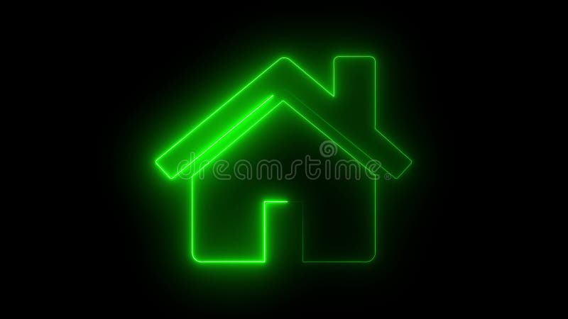 Neon Surveillance Camera Icon with Wi-Fi Symbol on Black Background stock illustration