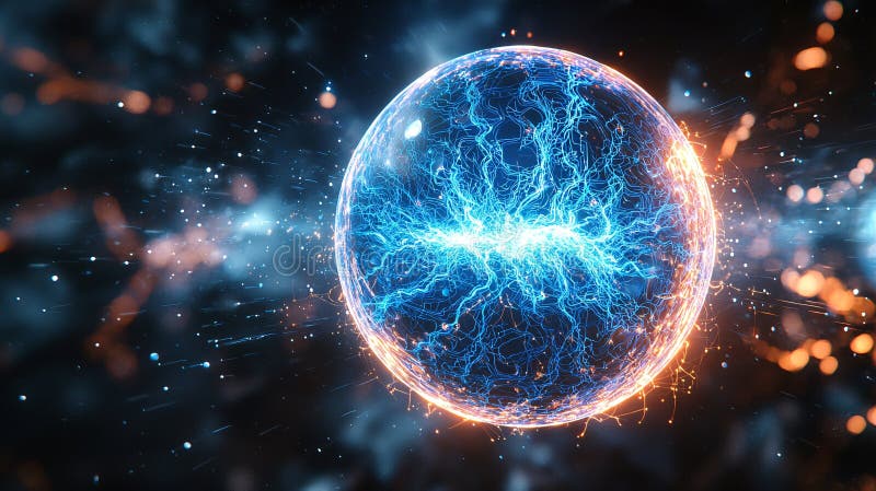 Energy ball stock illustration
