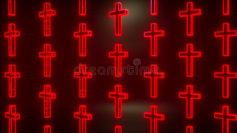 Glowing Christian Crosses on a Black Background. Religious Background Stock  Illustration - Illustration of confessions, background: 213132106