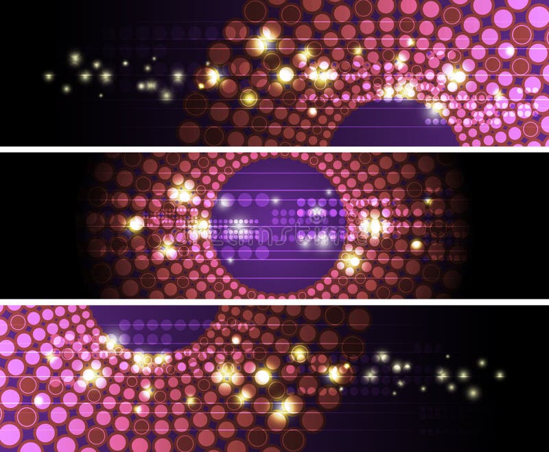 Glowing circle banner design vector illustration