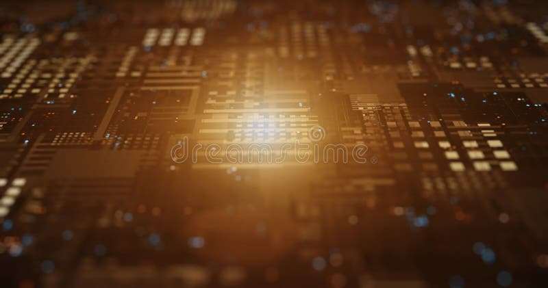 Glowing Circuit Network. Big Data Concept. Big Data And Cloud Computing.