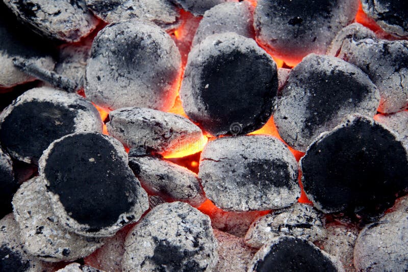 Glowing coal on a barbecue stock image. Image of charcoal 65883807