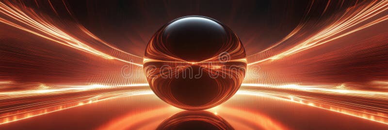 Spinning globe with glowing contour lines showing a vibrant representation of the Earth in motion. Generative AI stock images