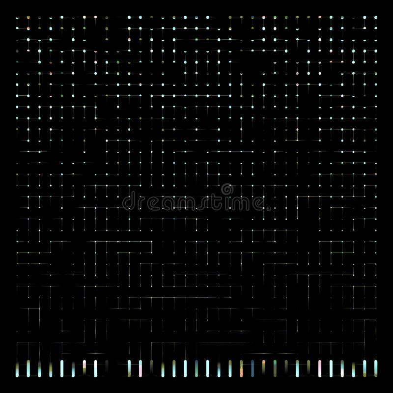 Glowing Energy Flow Through Circuit Board Conductors Or Neural Surface vector illustration