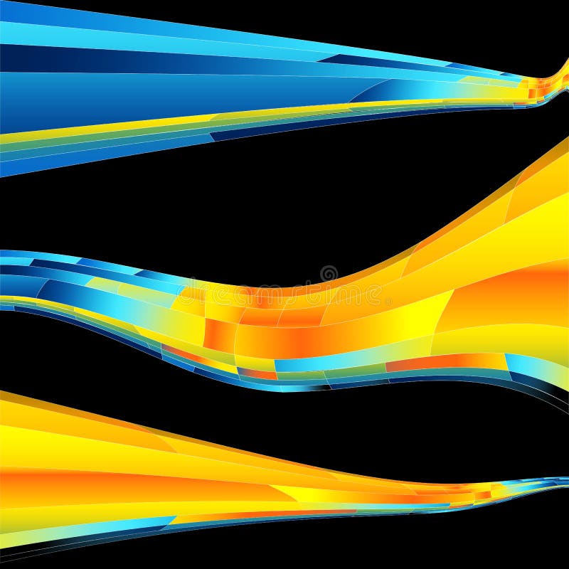 Glowing Energy Mosaic Wave royalty free illustration