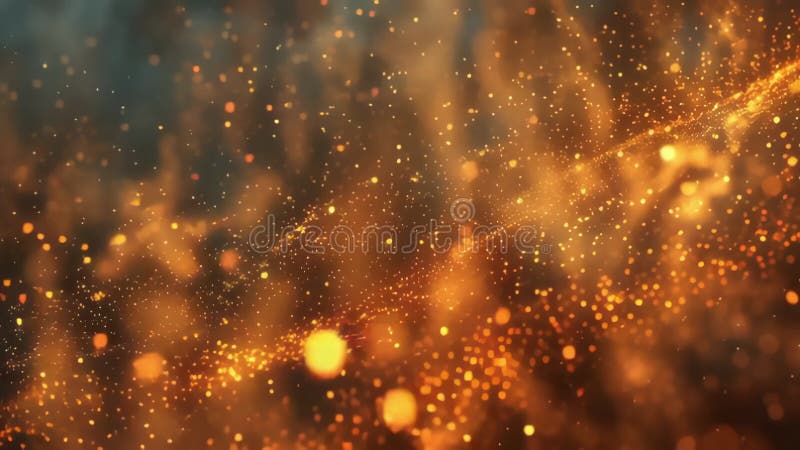 Glowing Fire Sparks and Dust Particles Overlay vector illustration