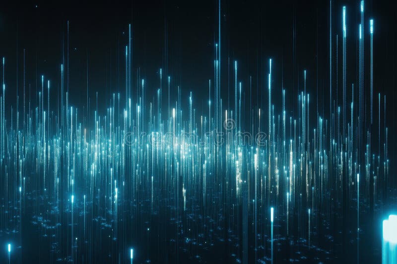 Glowing Futuristic Digital Background with Stark Light Beams and Vibrant Colors royalty free stock image