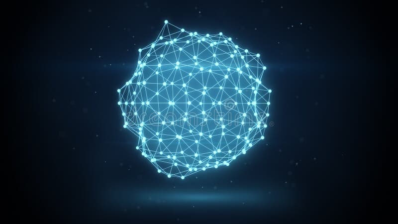 Glowing futuristic network shape vector illustration