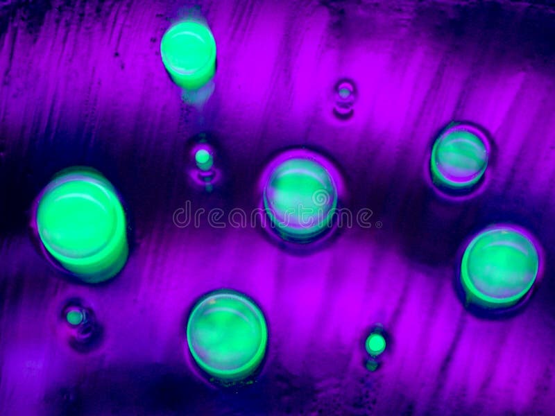 Glowing Green Bubbles Water Drops Picture. Image 88769