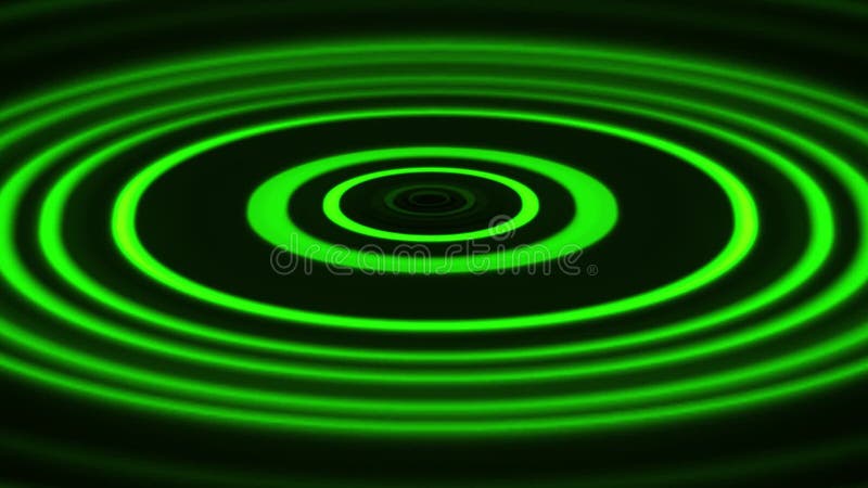 Green Ring/Circle Waves Loop Motion Background