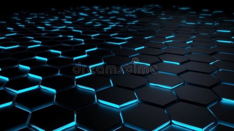 Glowing hexagon background - technology background vector illustration