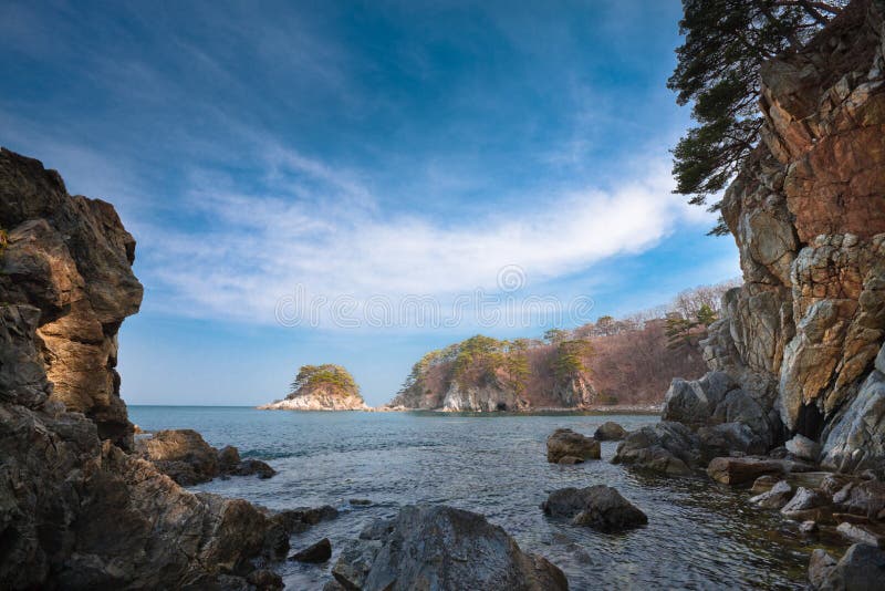 Russian Primorye seabank. near Vladivostok. Andreevka village. Contrast enhanced stock images, royalty-free photos and pictures