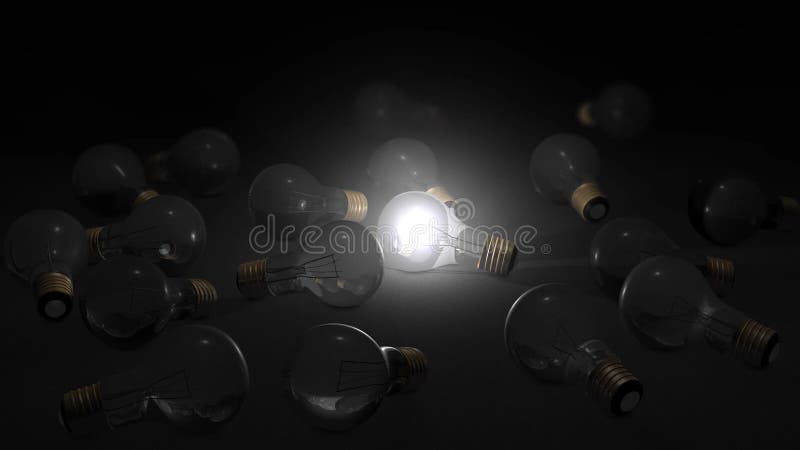A glowing light bulb, electricity and energy. vector illustration