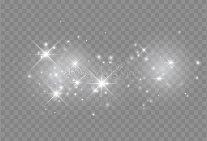 Glowing Light Effect with Glitter Stock Vector Illustration of