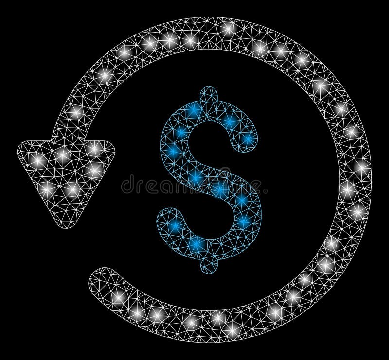 Glowing Mesh Carcass Rebate with Light Spots stock illustration