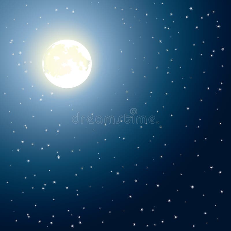 Glowing Moon Vector Illustration PNG Images