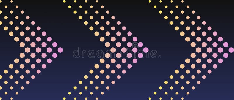 Glowing neon arrows, light arrow direction on gradient dark background vector illustration