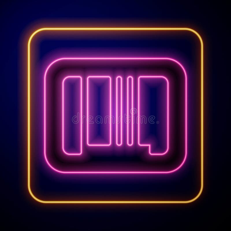 Product barcode neon light icon Royalty Free Vector Image