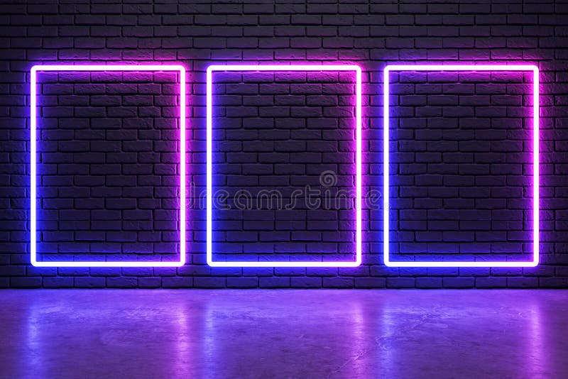 Glowing Neon Frames Stock Illustration Illustration Of Design 144764933