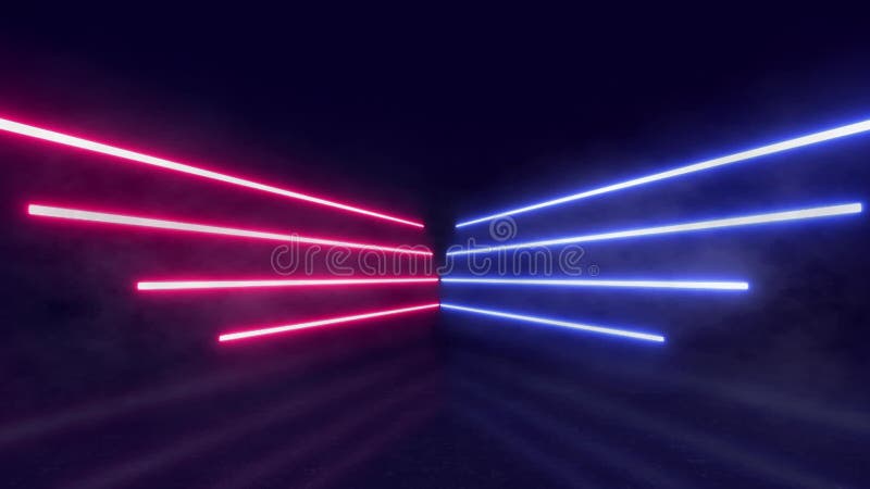 Glowing Neon Light Trails Abstract Background. Seamless Looping animation royalty free illustration