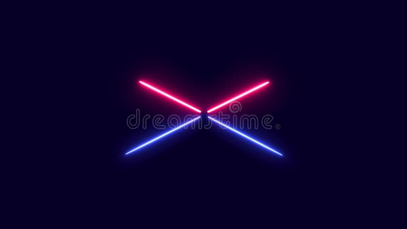 Glowing Neon Light Trails Abstract Background. Seamless Looping animation royalty free illustration