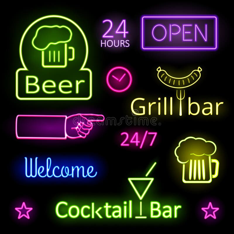 Neon Bar Signs Stock Illustrations 2,092 Neon Bar Signs Stock Illustrations, Vectors & Clipart